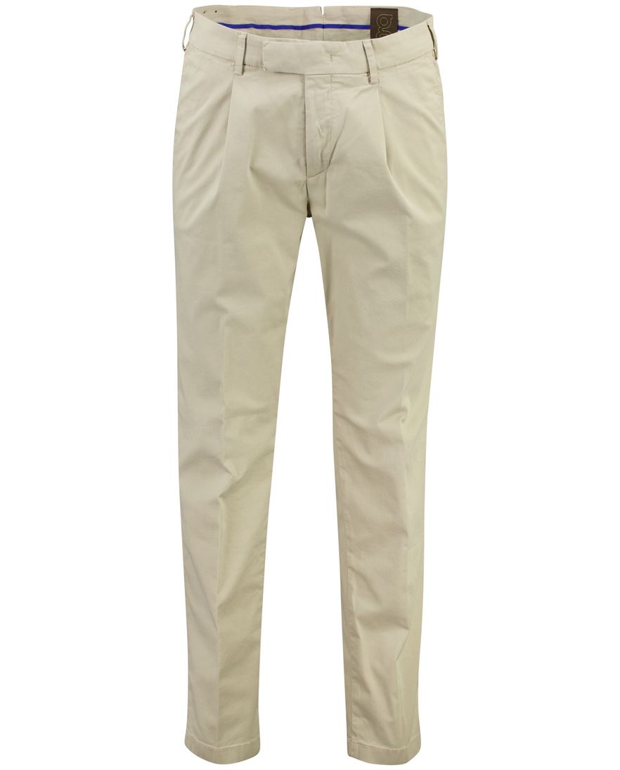 beige pantalon Gardeur Tolino flatfront model