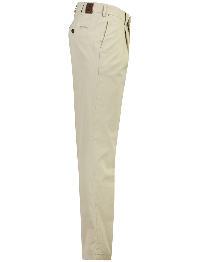 pantalon Gardeur Tolino beige normale fit zonder omslag