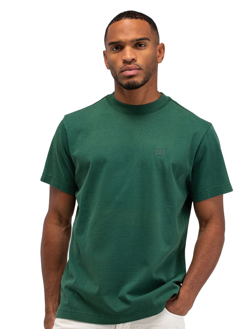 groen katoen shirt Butcher of blue effen