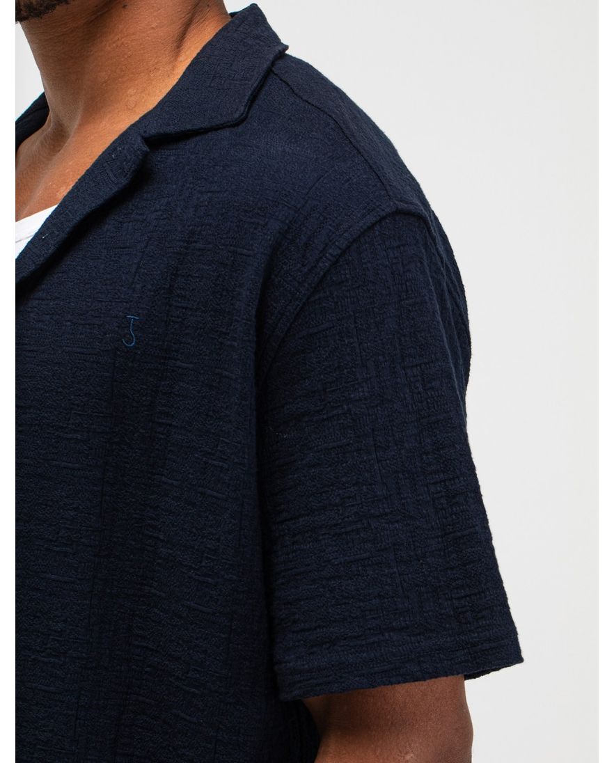 Donkerblauwe doorknoop polo Butcher of Blue deel van set