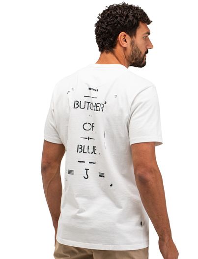 Butcher of Blue Butcher of blue shirt wit effen katoen