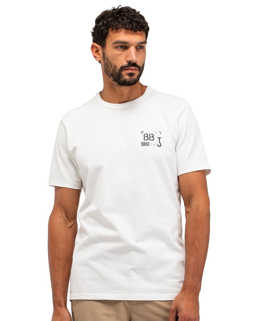 Butcher of blue shirt wit effen katoen