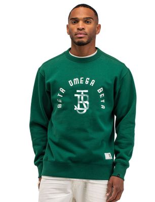 Butcher of Blue Groene sweater Butcher of Blue opdruk wit