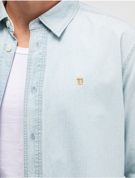 Butcher of Blue overhemd lichtblauw normale fit