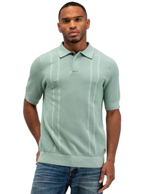 Butcher of Blue Poloshirt Butcher of Blue groen verticale streep