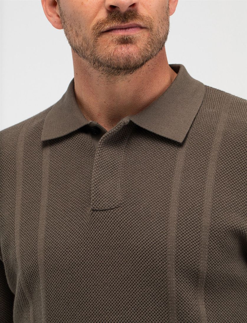 Bruin Poloshirt Butcher of Blue structuur