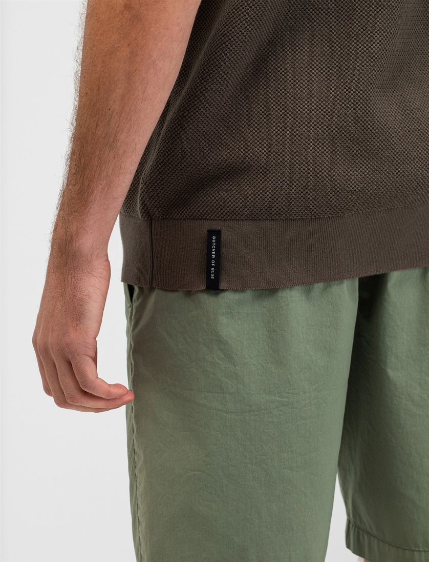 Bruin Poloshirt Butcher of Blue structuur