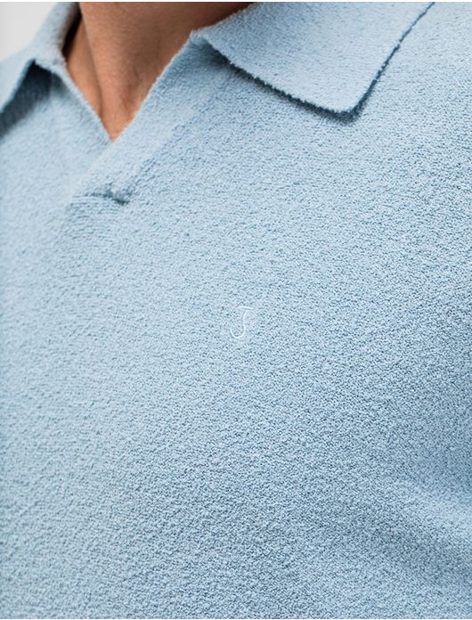 Butcher of Blue poloshirt lichtblauw normale fit v-hals