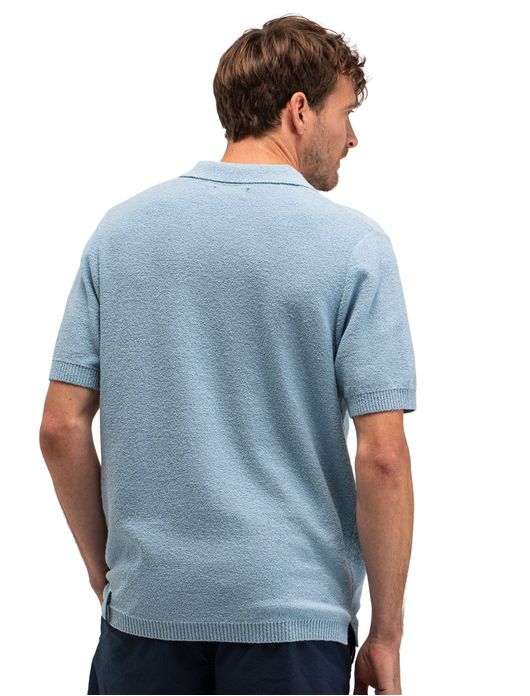 Butcher of Blue poloshirt lichtblauw normale fit v-hals