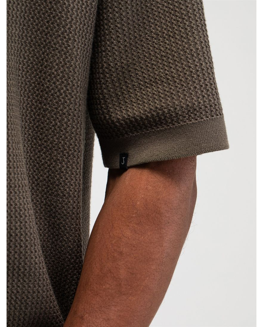 Bruin Overhemd Overshirt Butcher of Blue gebreid