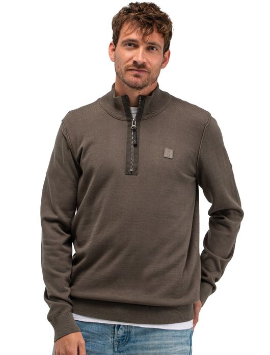 Butcher of blue trui groen half zip