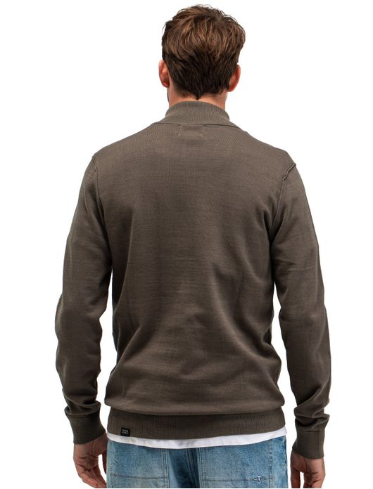 Butcher of blue trui groen half zip