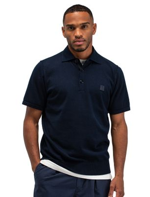 Butcher of Blue Polo Butcher of Blue donkerblauw organisch katoen