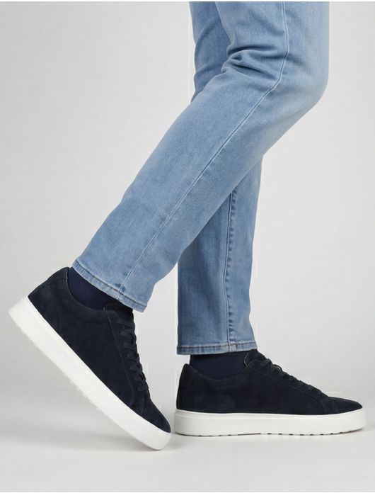 Blackstone sneakers donkerblauw suede