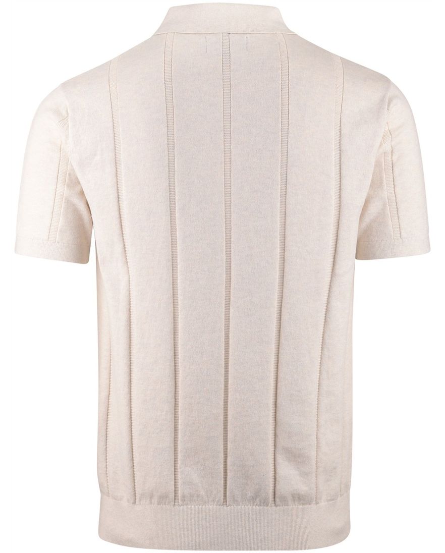 Polo crème Barbour normale fit 3 knoopjes met boord