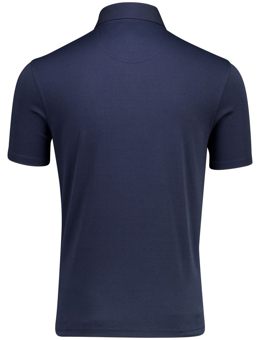 Donkerblauwe polo Barbour Regular Fit pique