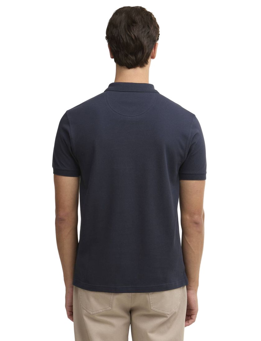 Donkerblauwe polo Barbour Tailored Fit pique