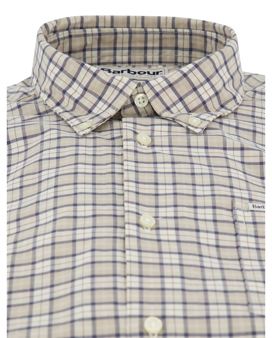 Barbour Tailored Fit overhemd beige geruit