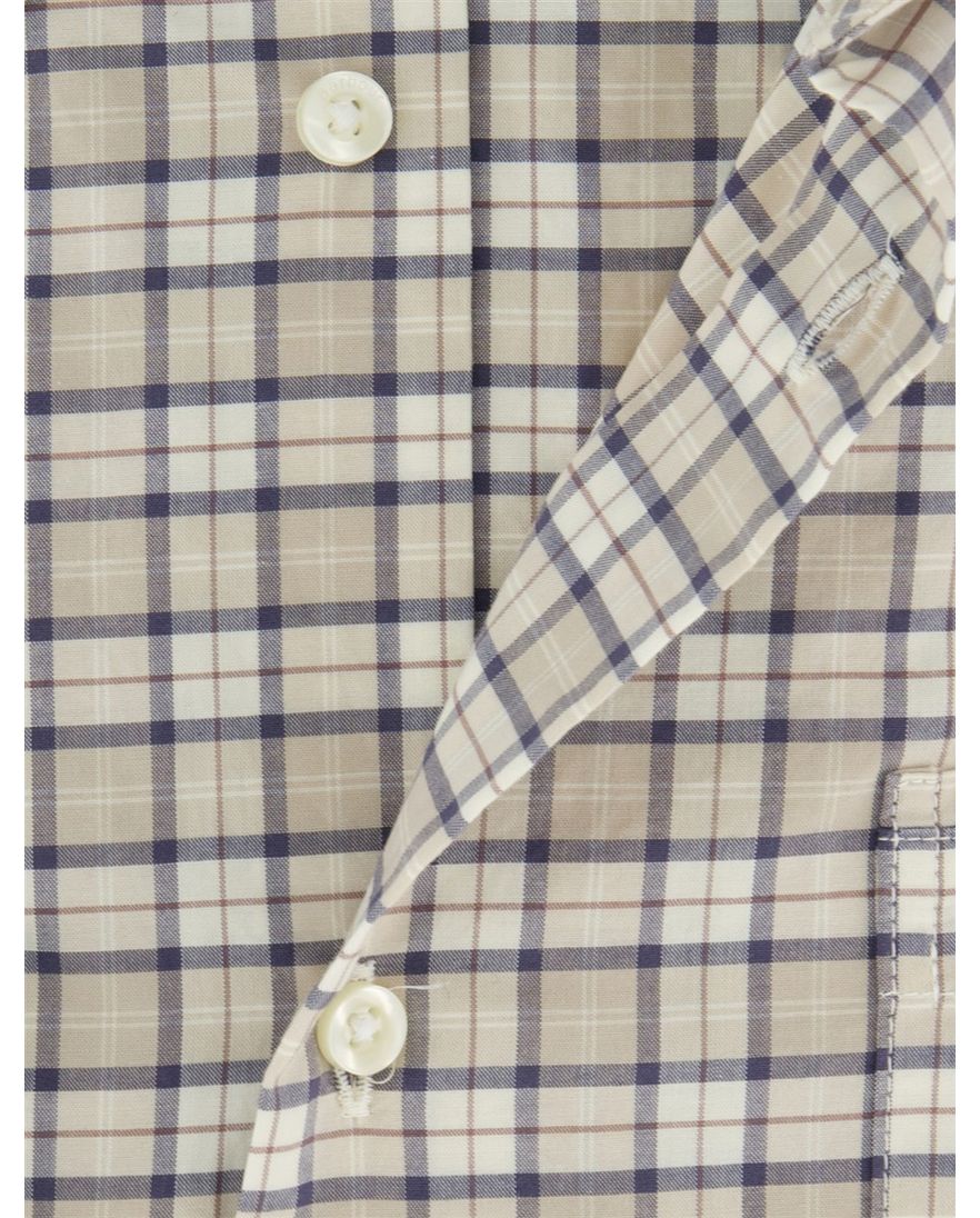 Barbour Tailored Fit overhemd beige geruit