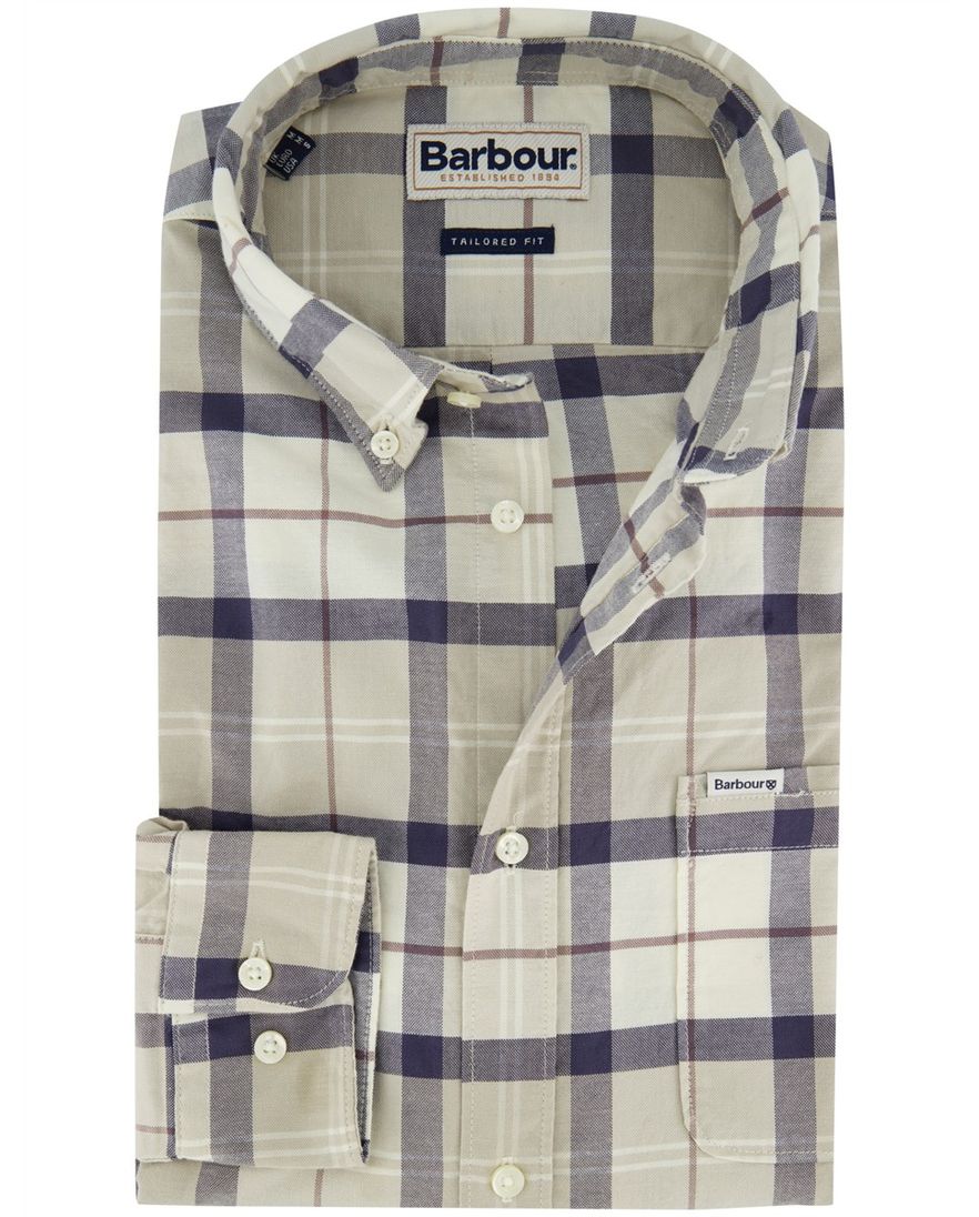Barbour Tailored Fit overhemd blauw geruit