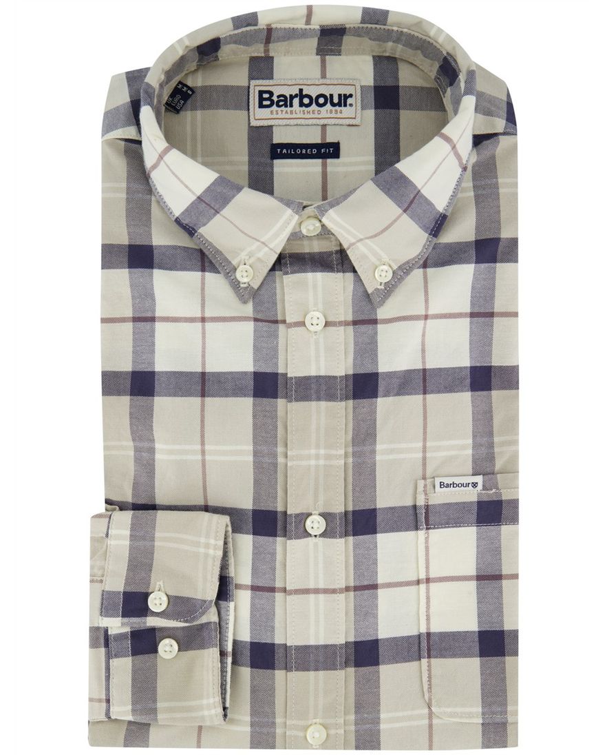 Barbour Tailored Fit overhemd blauw geruit