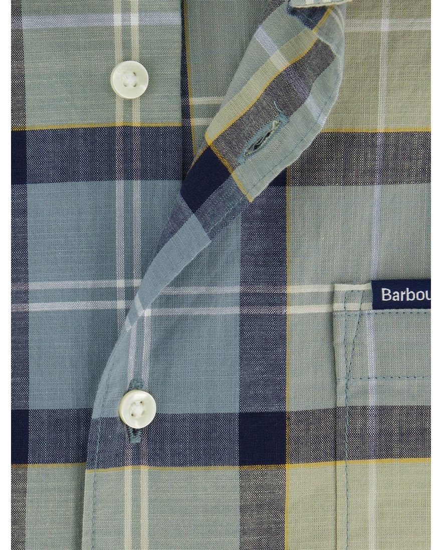 Barbour overhemd Regular Fit groen met borstzak