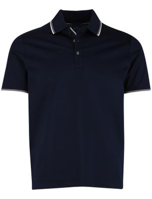 Paul & Shark Paul & Shark Polo Donkerblauw witte streep mouw en boord