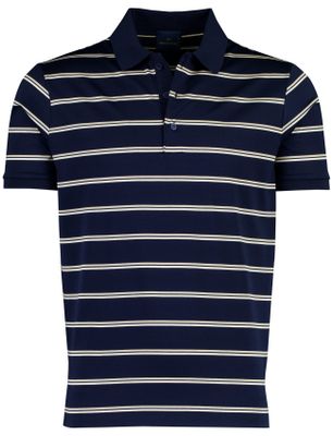 Paul & Shark Paul & Shark poloshirt blauw gestreept 100% katoen