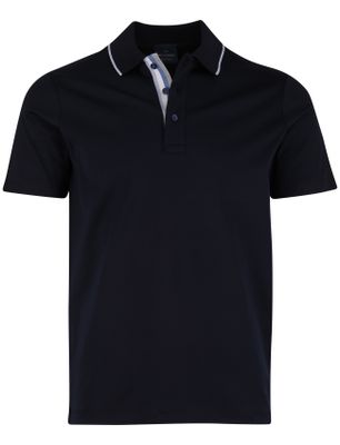 Paul & Shark Paul & Shark Polo Donkerblauw effen rand op boord
