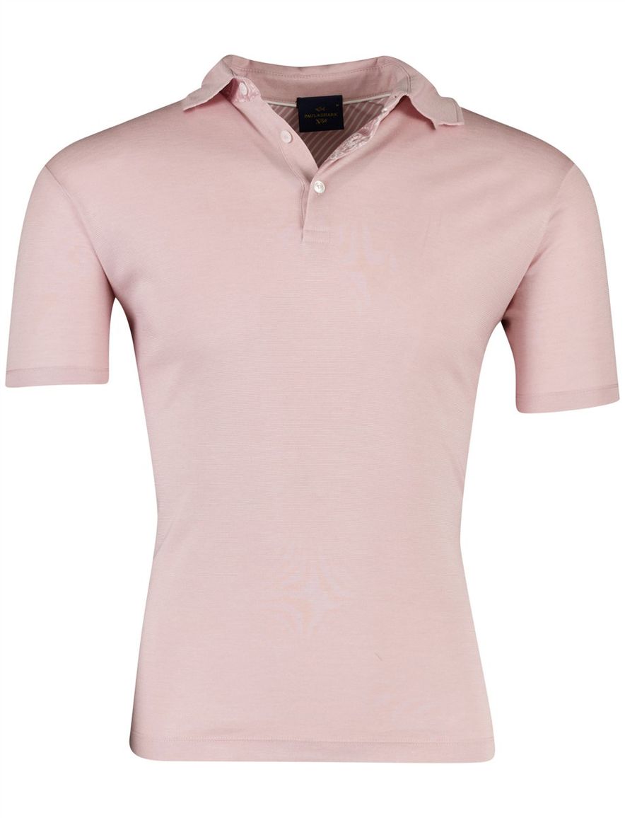 Paul & Shark poloshirt roze effen wijde fit
