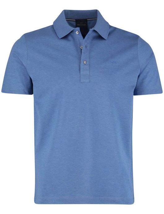 Paul & Shark Polo Blauw gemeleerd katoen