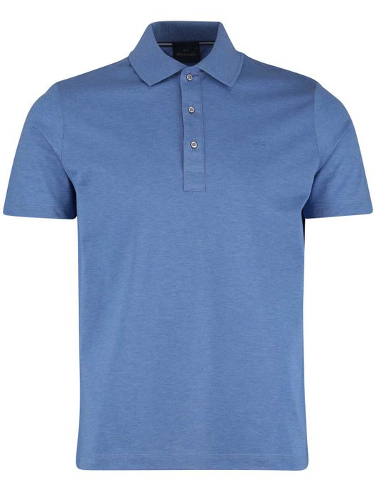 Paul & Shark Polo Blauw gemeleerd katoen