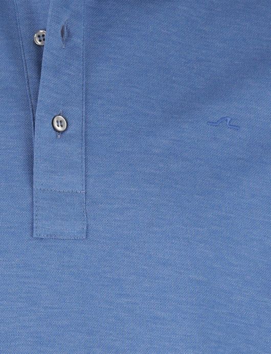 Paul & Shark Polo Blauw gemeleerd katoen