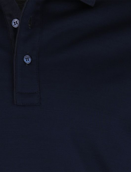 Paul & Shark Polo Donkerblauw effen donkere knoop