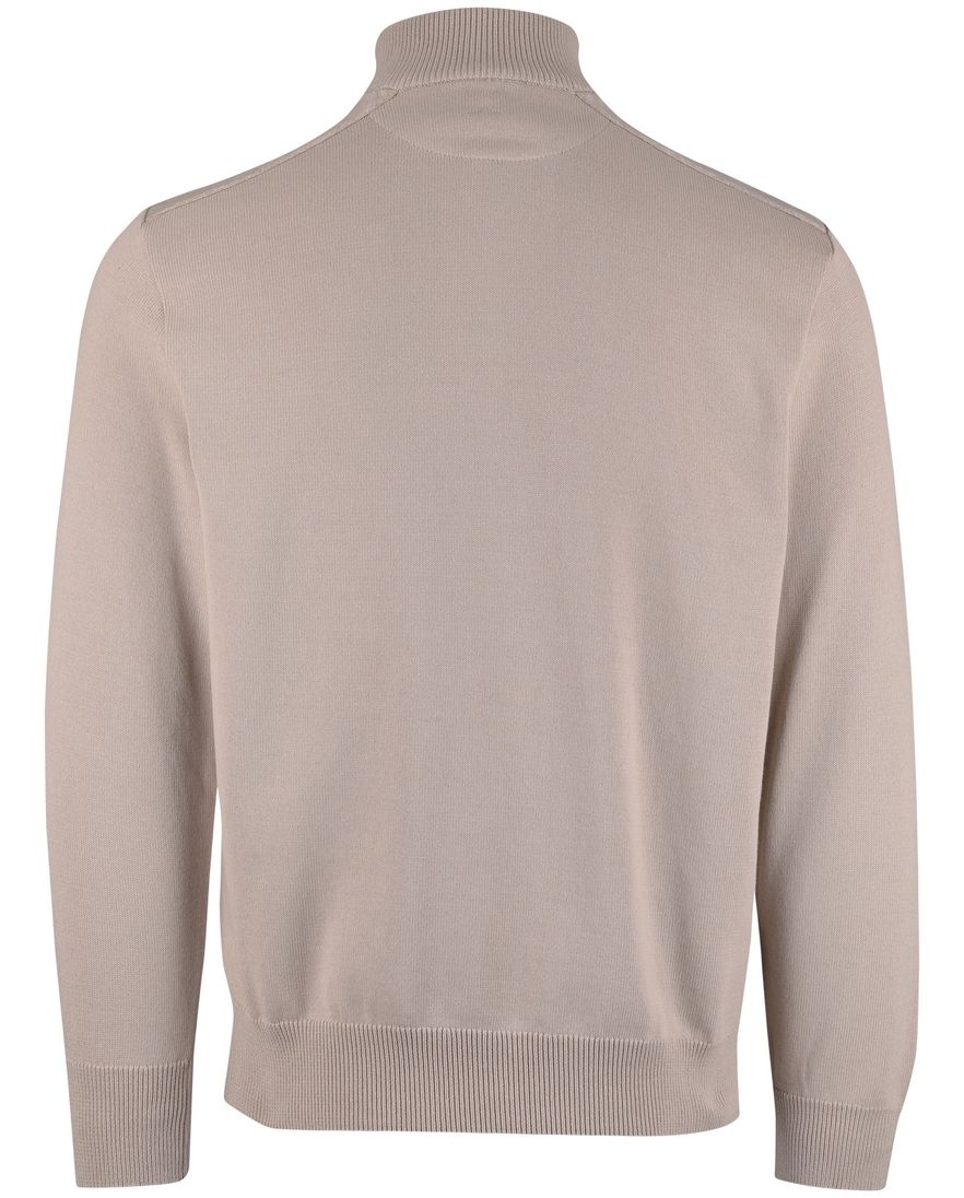 Beige half zip trui Paul & Shark gebreid katoen