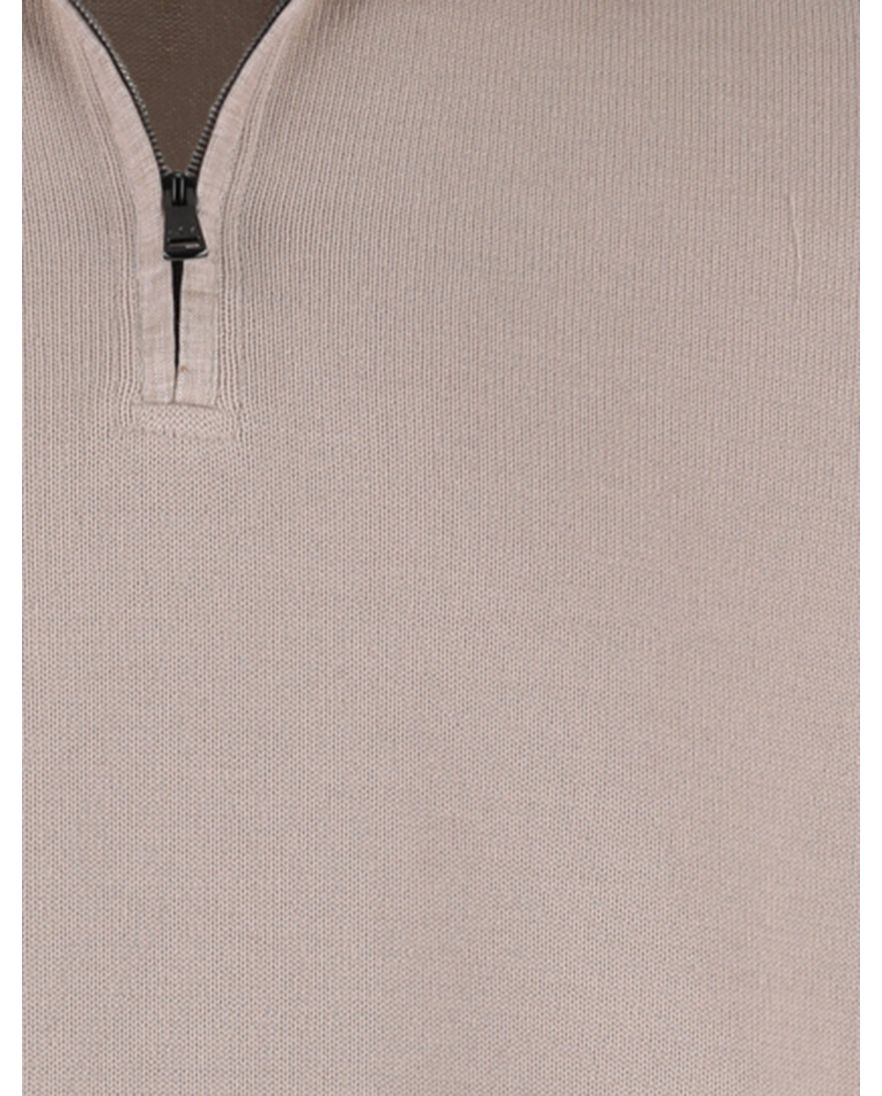 Beige half zip trui Paul & Shark gebreid katoen