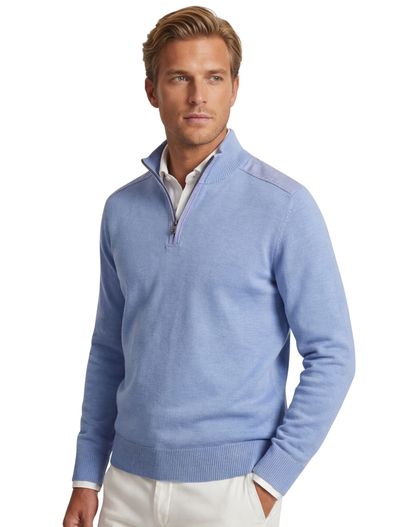 Paul & Shark Blauwe trui half zip Paul & Shark normale fit