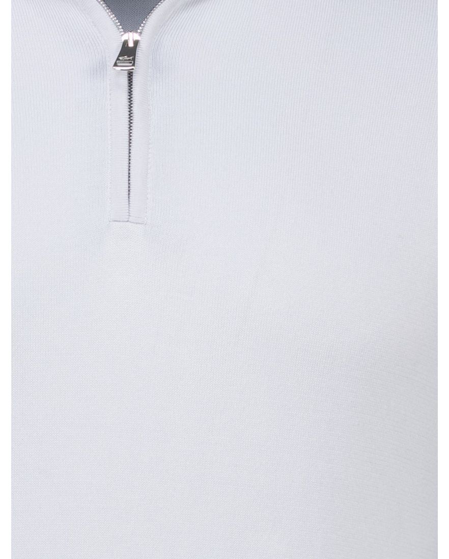 Paul & Shark lichtblauwe heren trui met rits kraag