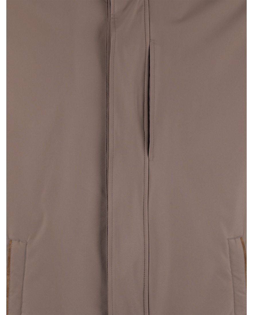 bruine tussenjas Paul & Shark met capuchon rits en knopen