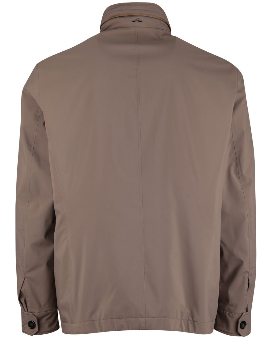 bruine tussenjas Paul & Shark met capuchon rits en knopen