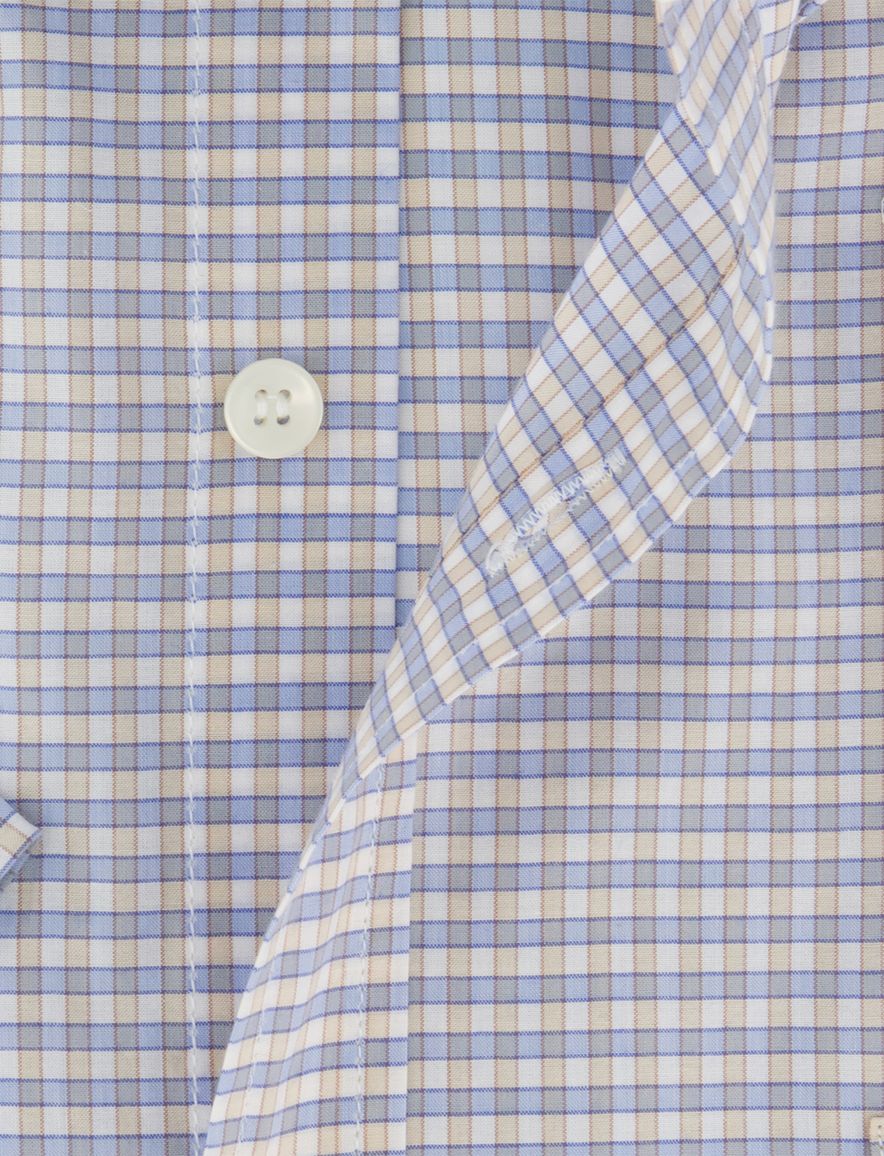 Paul & Shark overhemd blauw geruit wijde fit