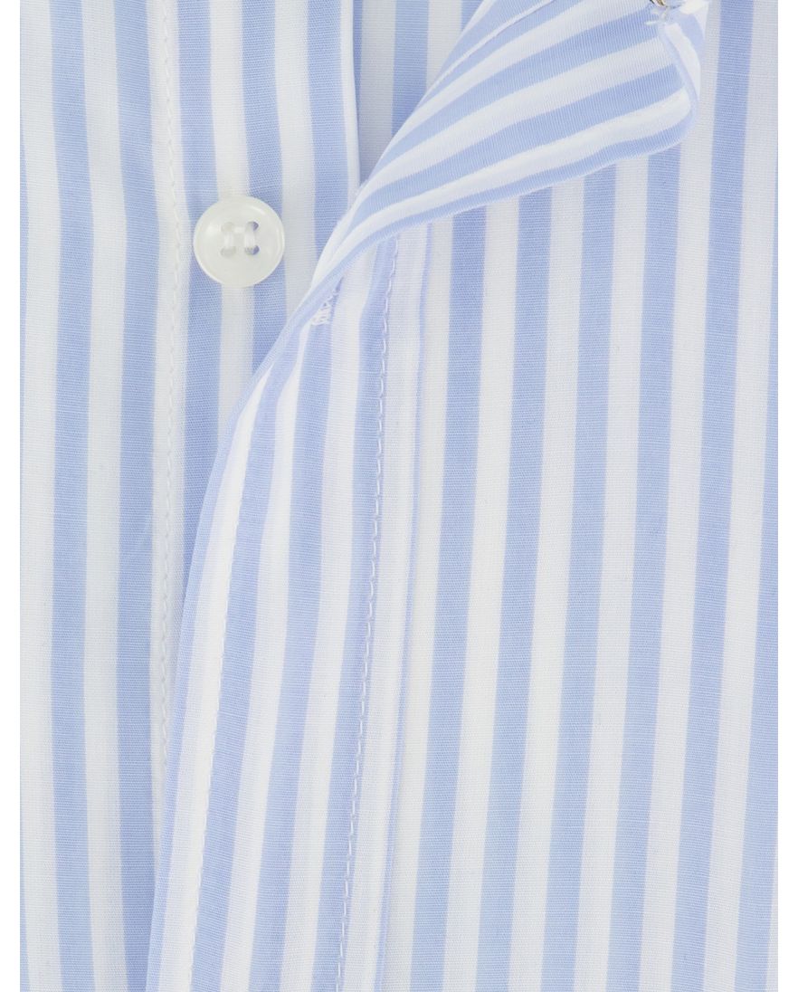 Wijde fit Paul & Shark x soft korte mouw lichtblauw overhemd