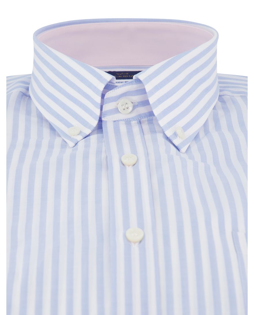 Paul & Shark overhemd lichtblauw gestreept met borstzak