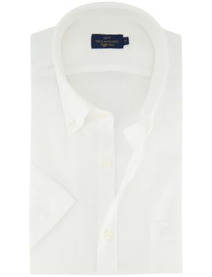 Paul & Shark Paul & Shark overhemd wit effen linnen