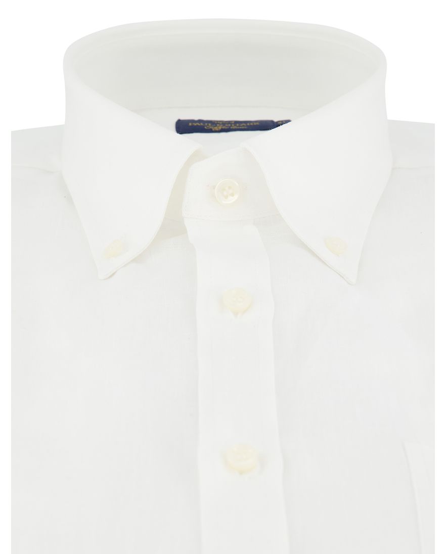 Paul & Shark overhemd wit effen linnen