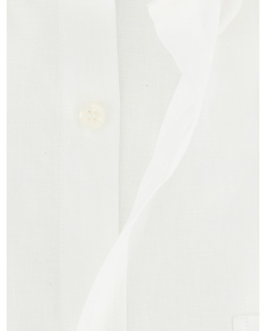 Paul & Shark overhemd wit effen linnen