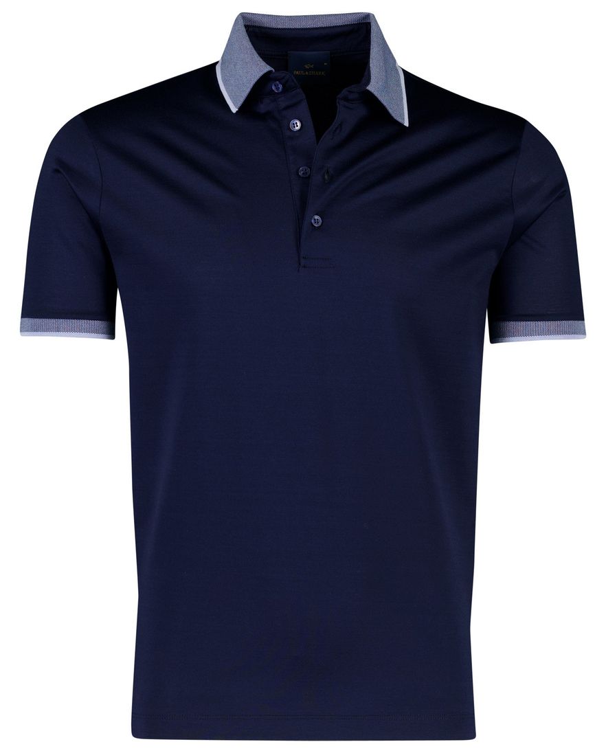 Wijde fit polo shirt Paul & shark donkerblauw 4 knoops
