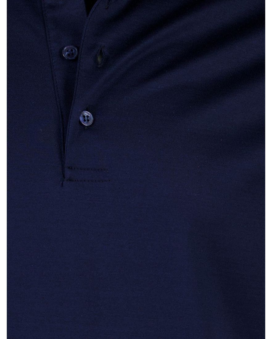 Wijde fit polo shirt Paul & shark donkerblauw 4 knoops