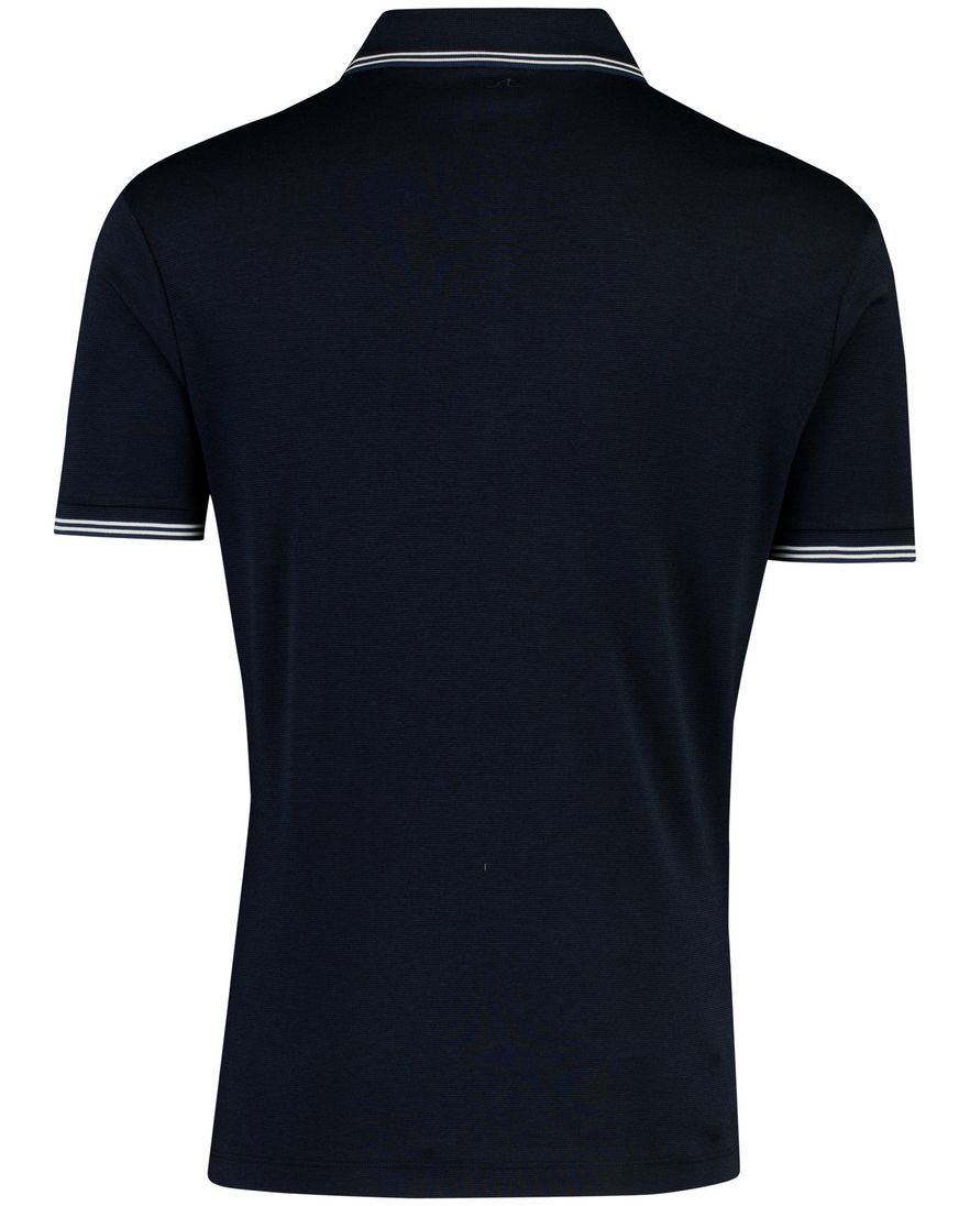 navy poloshirt Paul & Shark normale fit 3 knoops