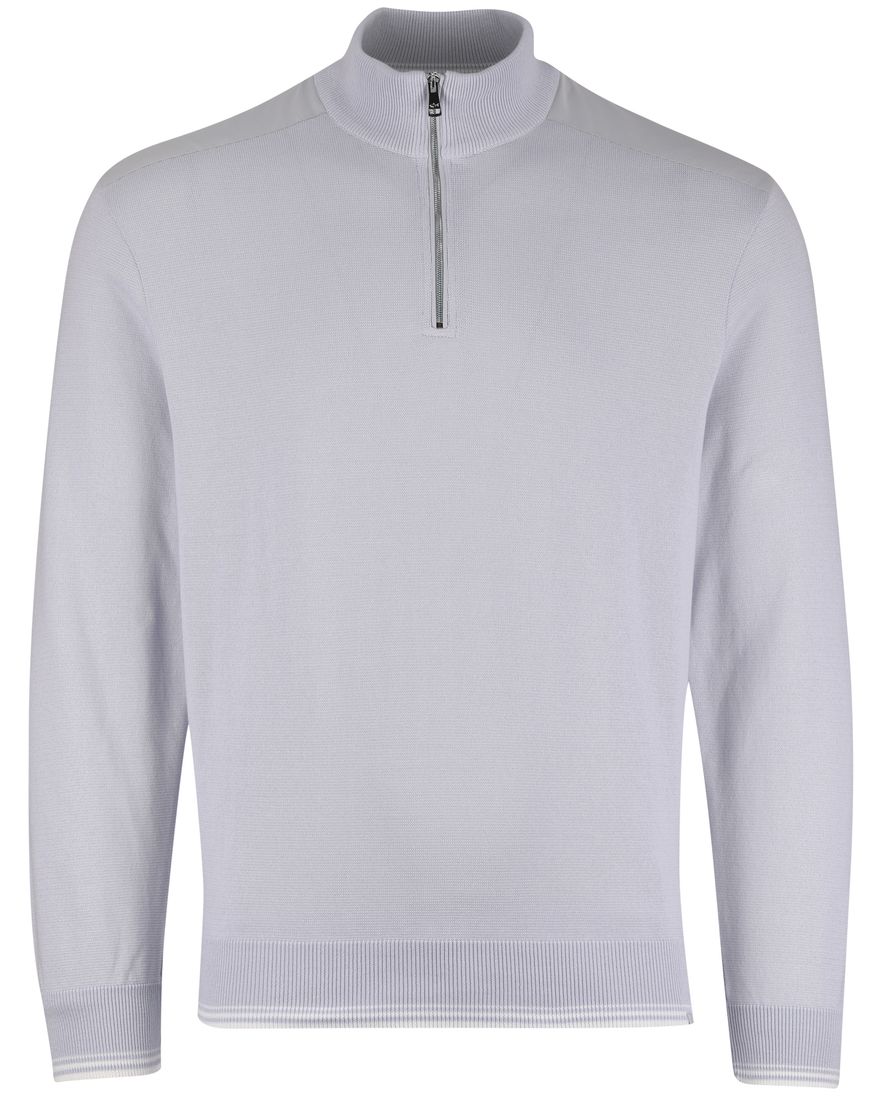 Lichtblauw trui Paul & Shark half zip normale fit